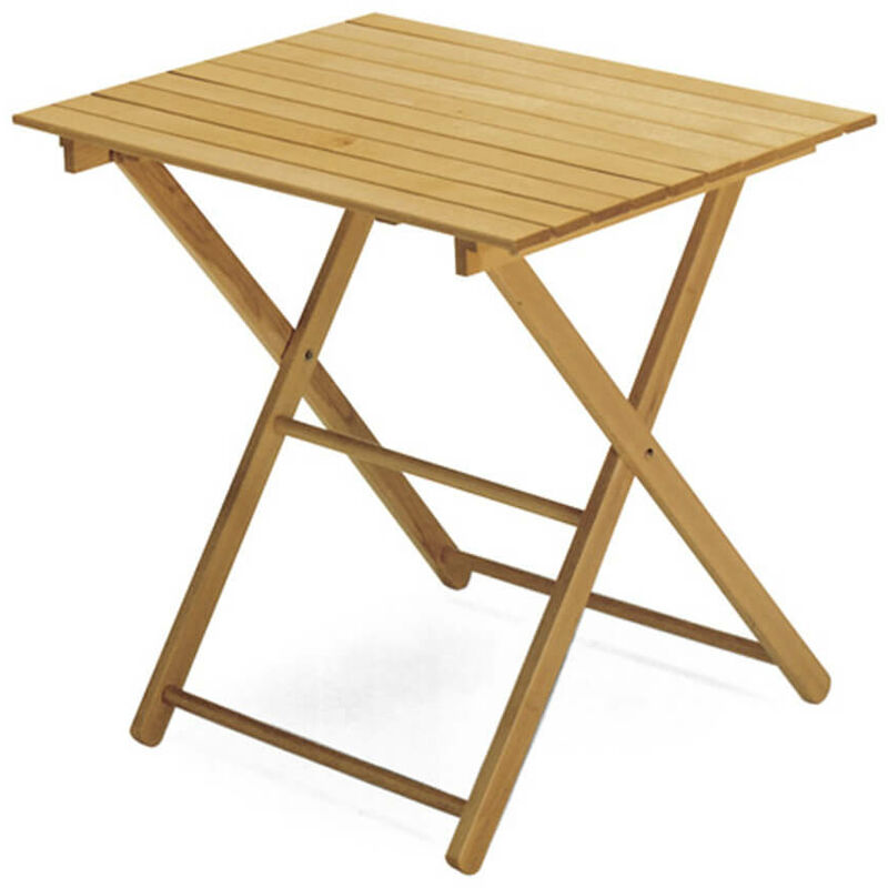 foto del prodotto tavolo pieghevole in legno naturale cm 60x100