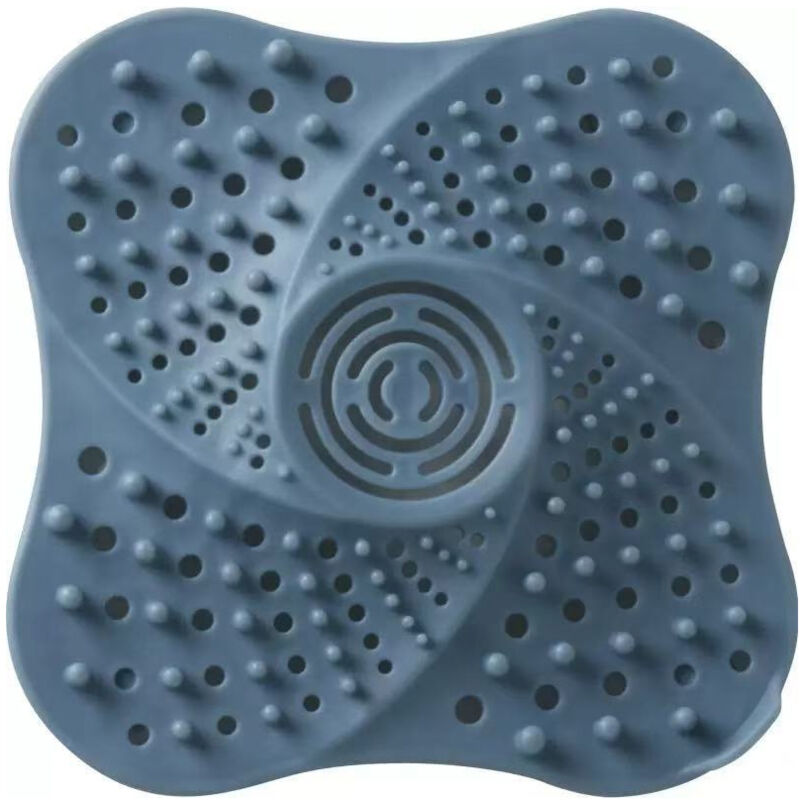 foto del prodotto 2 filtri per capelli da doccia blu con ventosa per lavandino