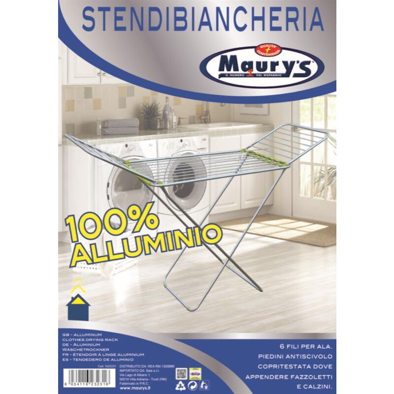 immagine 0 del prodotto stendino in alluminio classico 20 mt maury s