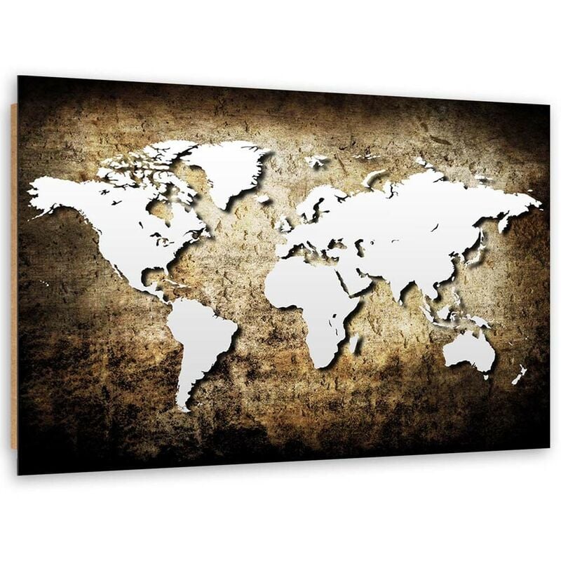foto del prodotto gbshop quadro deco panel, vecchio mappamondo vintage 100x70