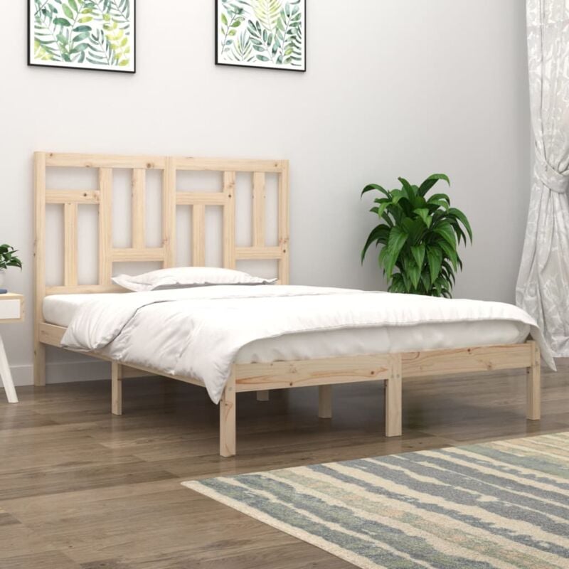 foto del prodotto vidaxl giroletto senza materasso 140x200 cm in legno massello di pino
