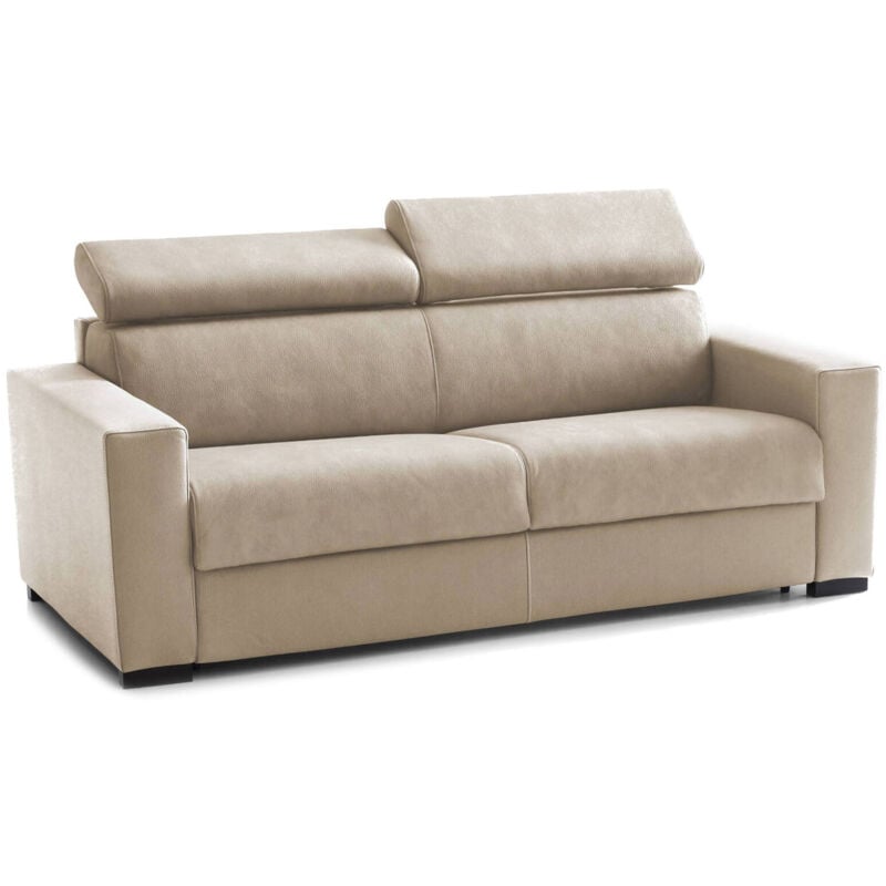 foto del prodotto talamo italia divano letto 2 posti annalara, sof soggiorno apertura girevole, poggiatesta regolabili e braccioli standard, 100 made in italy, cm