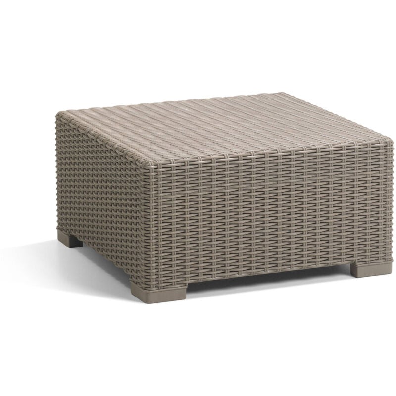foto del prodotto tavolino da esterno parksville, tavolo basso da giardino, mobiletto outdoor multiuso, mensola multifunzione, 68x68 h35 cm, tortora dmora