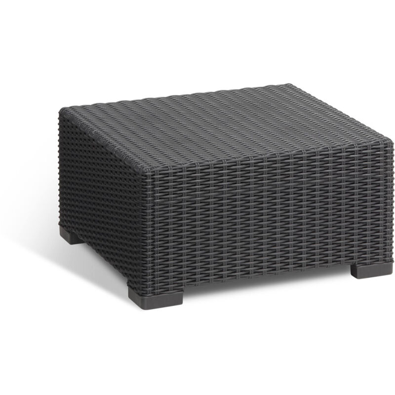foto del prodotto tavolino da esterno rapolla, tavolo basso da giardino, mobiletto outdoor multiuso, mensola multifunzione, 68x68 h35 cm, antracite dmora