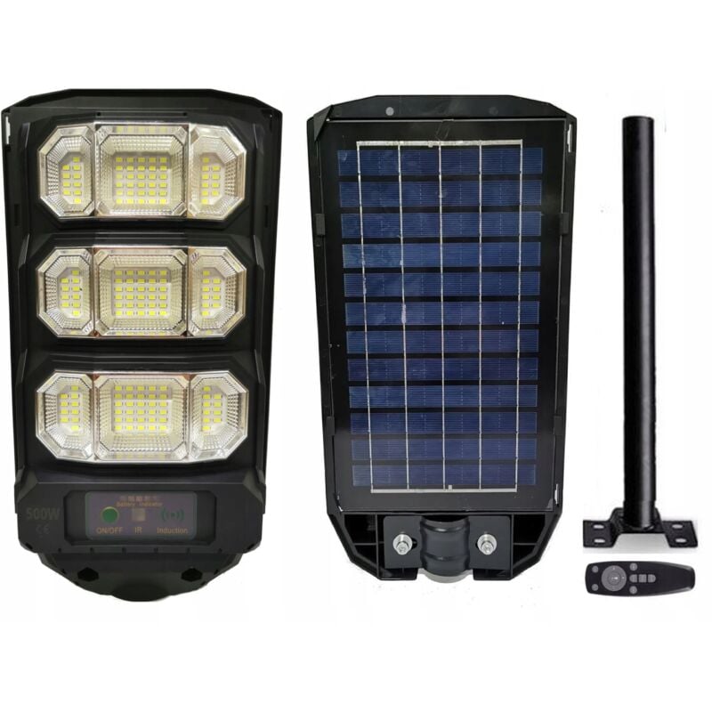 foto del prodotto lampione stradale solare a led potente lampada da giardino da 500w facciata