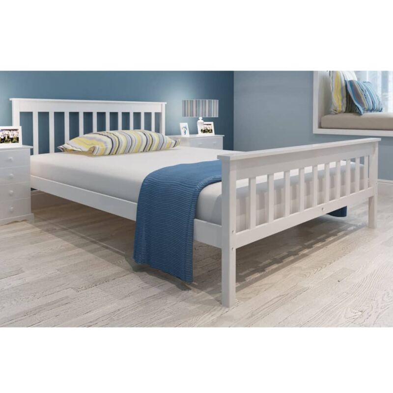 foto del prodotto vidaxl letto con materasso in massello di pino 140x200 cm