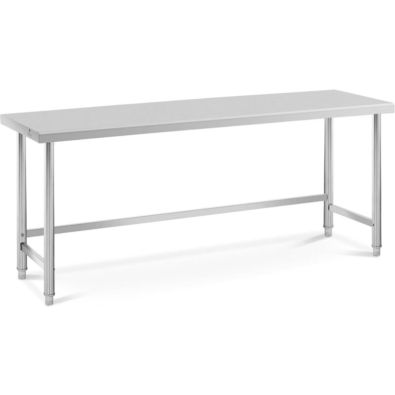 foto del prodotto tavolo da lavoro in acciaio inox piano da lavoro in acciaio inox tavolo da lavoro professionale tavolo da lavoro cucina 200 x 60 cm 240 kg