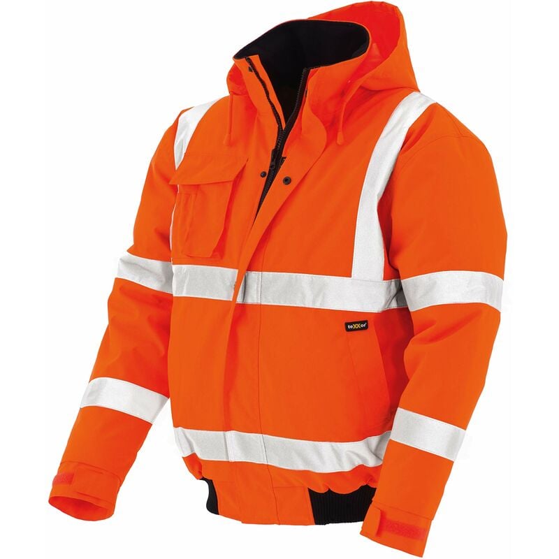 foto del prodotto 4119, alta visibilit giacca pilot whistler impermeabile, giacca antivento lavoro, arancio m, texxor