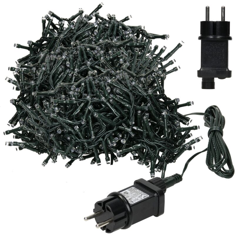 foto del prodotto ghirlanda luminosa natalizia 1800 luci led bianca lunghezza 36 m cavo di alimentazione 3 m impermeabile ip44 illuminazione da casa giardino feste