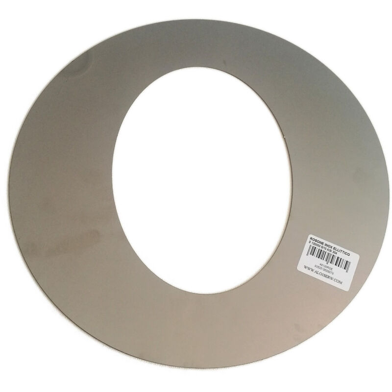 foto del prodotto rosone placca ellittica inox spessore 5 decimi aisi 304, diametro 300mm