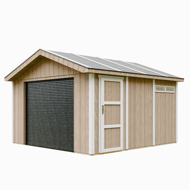 foto del prodotto timbela garage di qualit premium 13 m l378xl412 cm garage per moto, biciclette, macchine da giardinaggio costruzione con pannelli lp