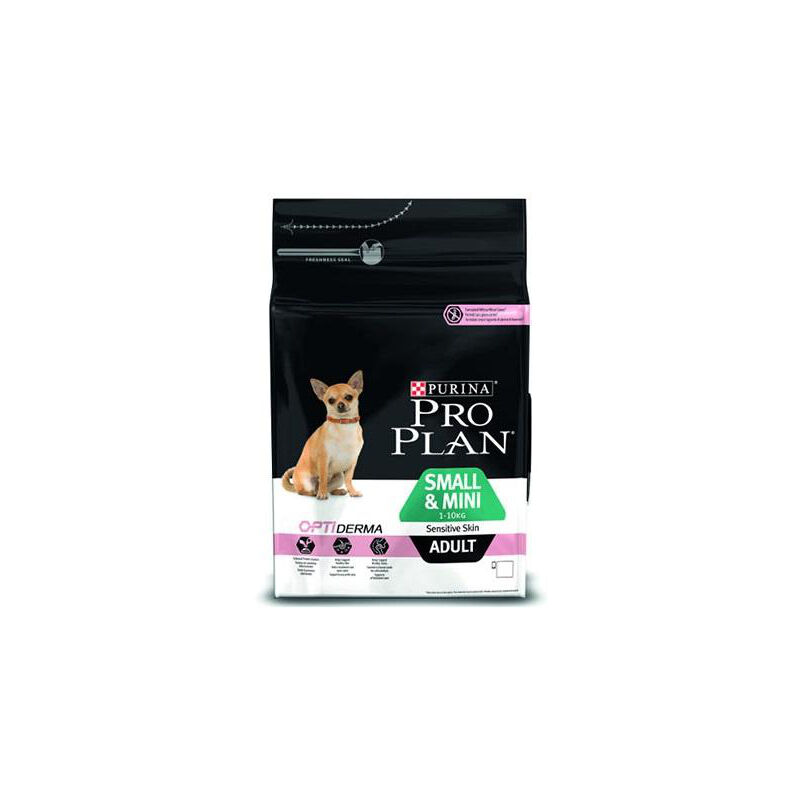 foto del prodotto cibo che purina pro plan small mini skin per cani adulti 700g