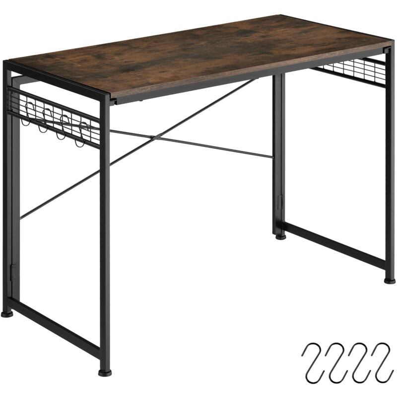 foto del prodotto tectake scrivania paterson pieghevole 102 x 51 x 77 cm scrivania, tavolo da lavoro, tavolo da ufficio