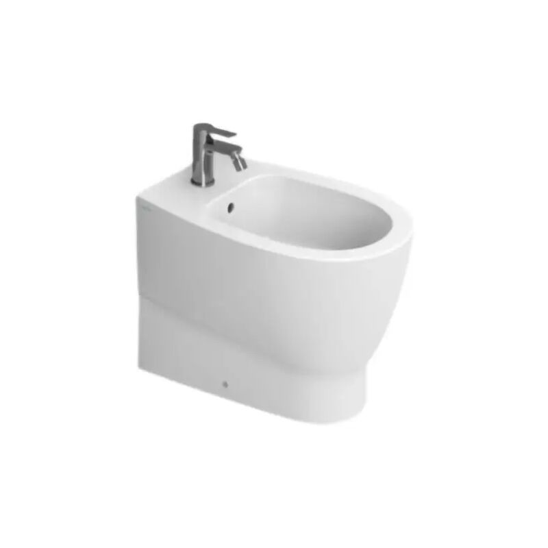foto del prodotto bidet a terra filo parete in ceramica bianca serie demy ceramica dolomite