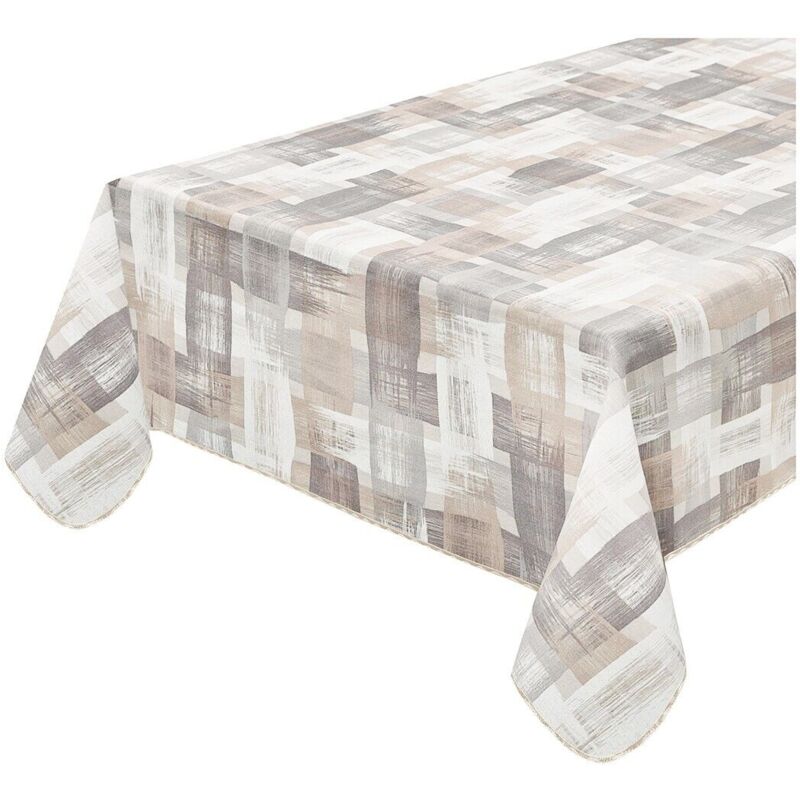 foto del prodotto emmevi mv s.p.a. tovaglia antimacchia bordata tavolo shabby chic cotone plastificato interno esterno 120x160 cm