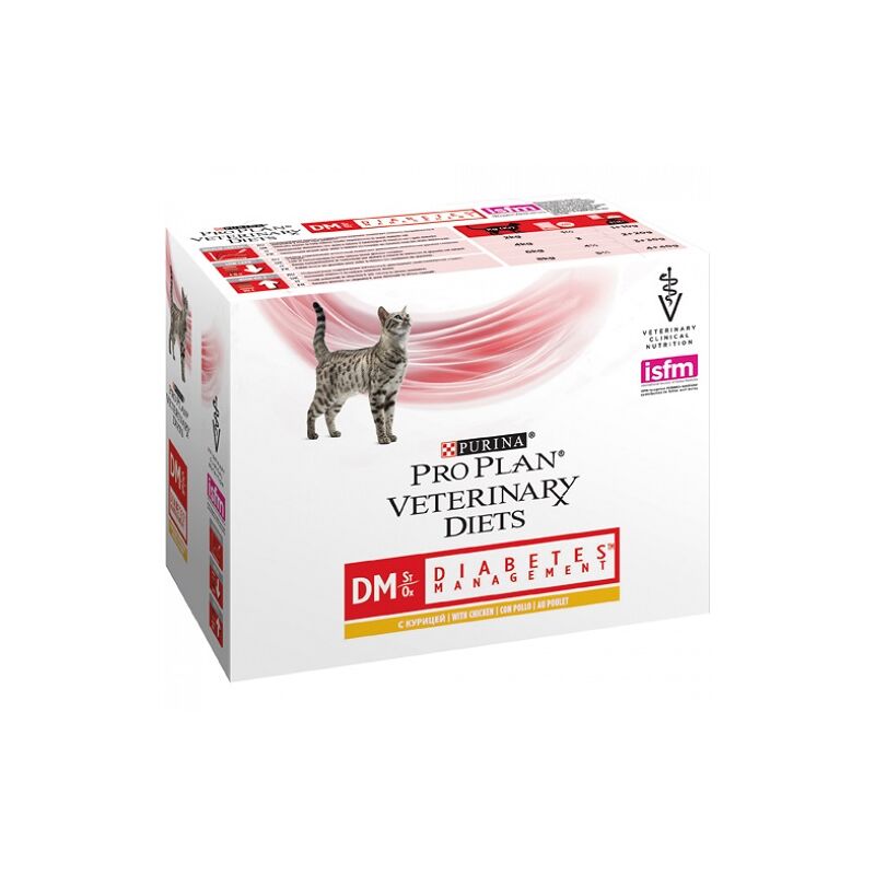 foto del prodotto pro plan purina pro veterinary plan alimentare dieta dm cassa per gatti 10 x 85 gr