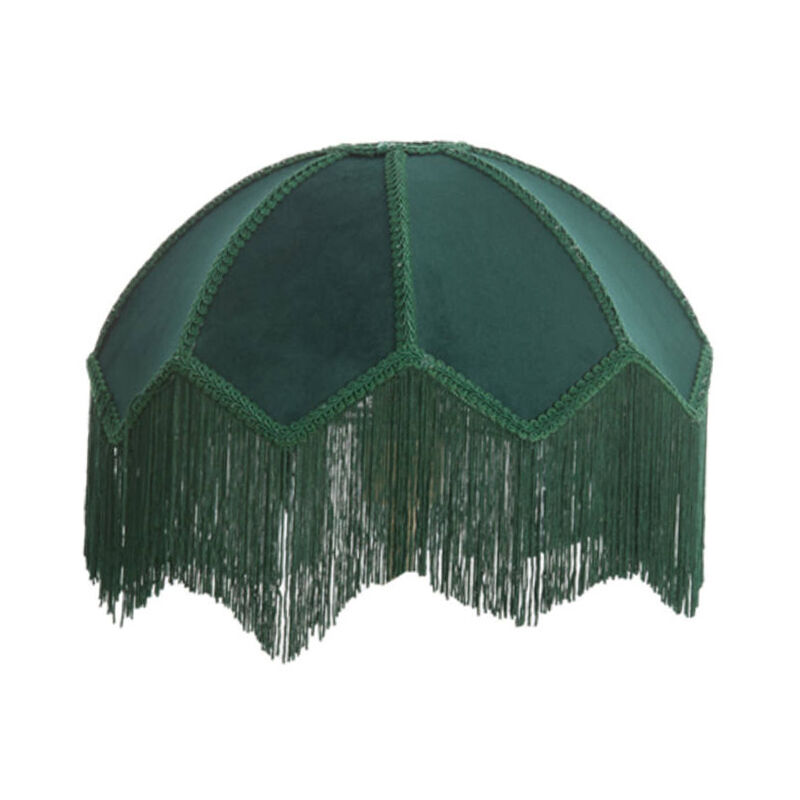 foto del prodotto light living paralume malacia verde raffia velluto 