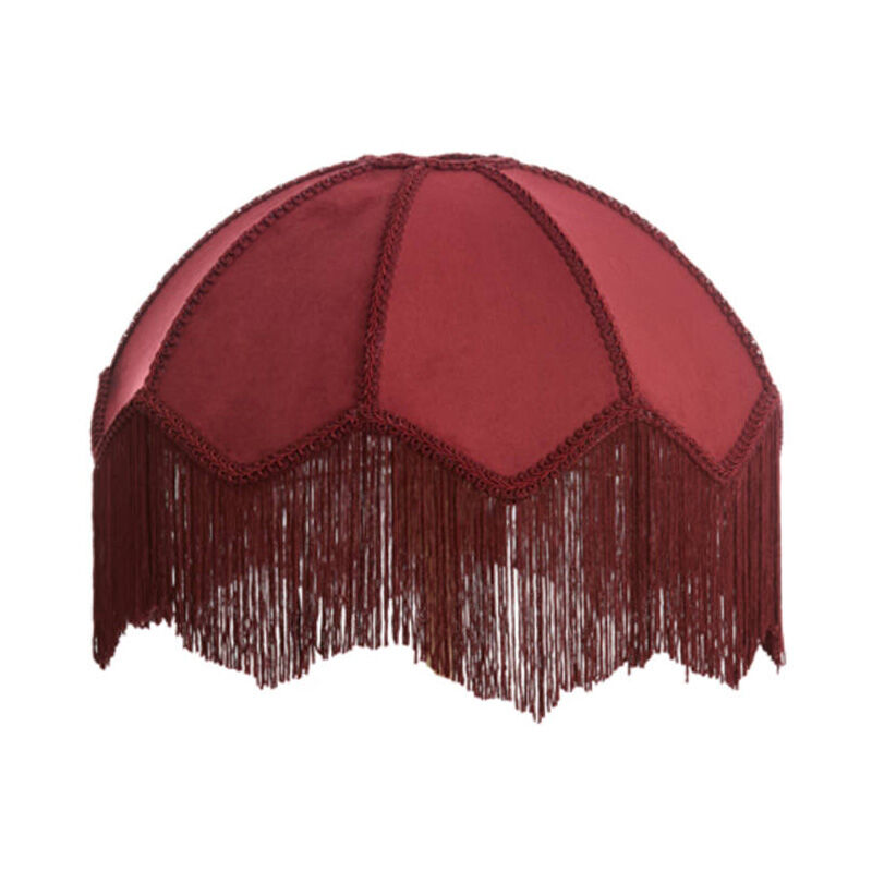 foto del prodotto light living paralume malacia rosso raffia velluto 