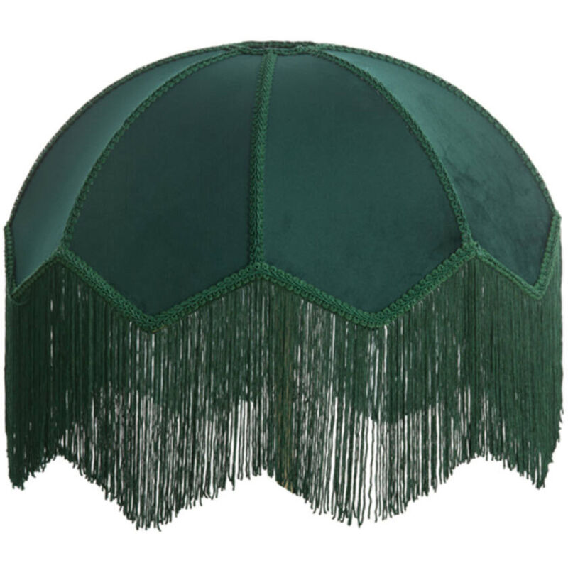 foto del prodotto light living paralume malacia verde raffia velluto 
