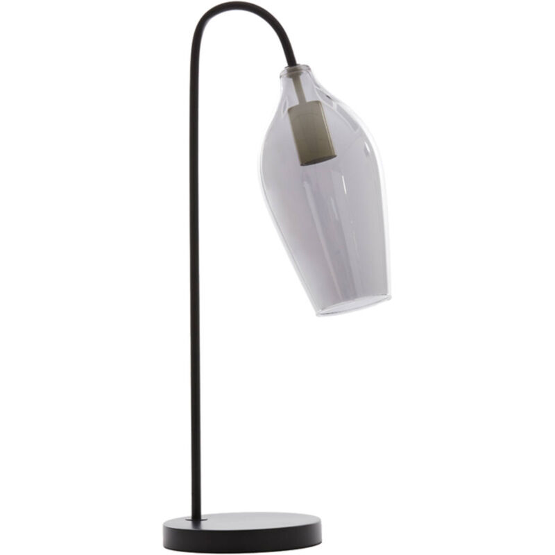 foto del prodotto light living lampada da tavolo lukaro nero vetro 