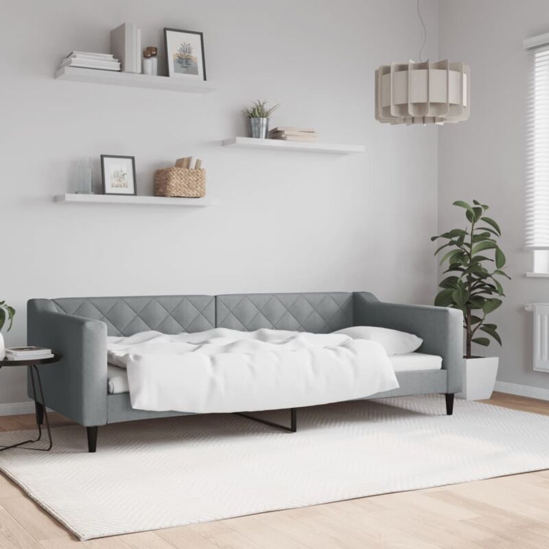 foto del prodotto furniture limited letto da giorno grigio chiaro 90x200 cm in