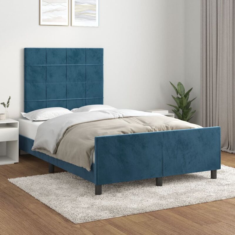 foto del prodotto furniture limited giroletto senza materasso blu scuro 120x200