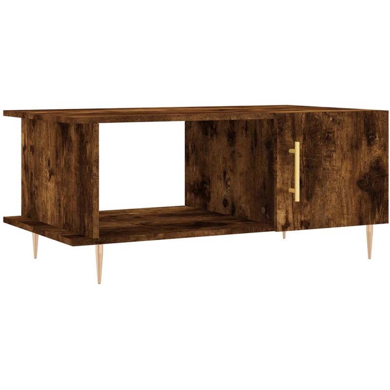 foto del prodotto tavolino da salotto rovere fumo 90x50x40cm in legno multistrato vidaxl