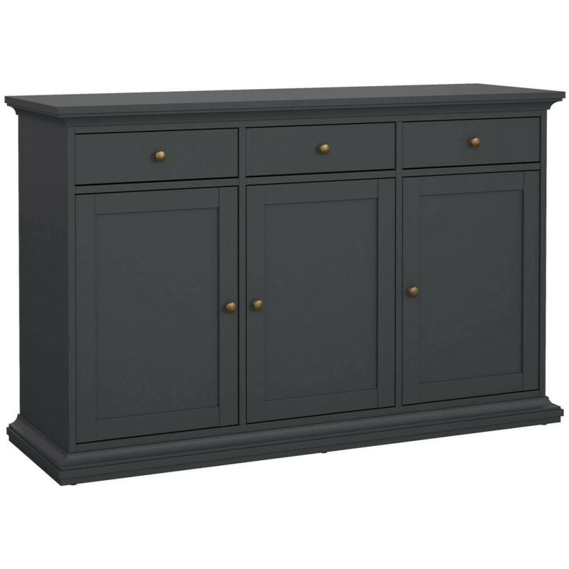 foto del prodotto credenza asola, buffet da soggiorno, madia da salotto, dispensa da cucina, 144x46 h92 cm, grigio dmora