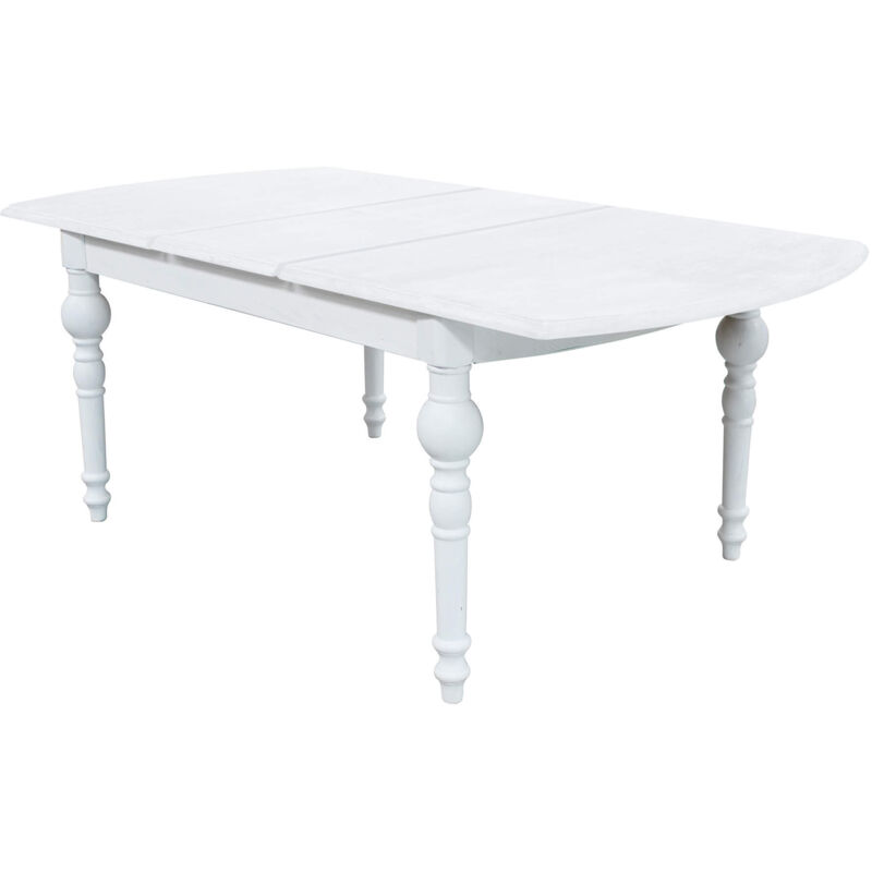foto del prodotto milani home cross tavolo vintage allungabile in legno con piano stondato