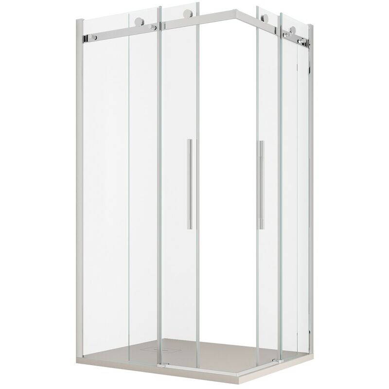 foto del prodotto box doccia due lati anticalcare scorrevole 8mm h200 melissa, misura 70x75