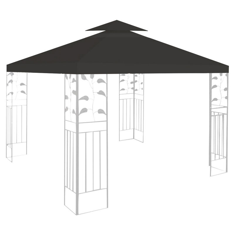 foto del prodotto tetto di ricambio tetto per tende di ricambio copertura per tende di ricambio copertura per pergola 3x3m antracite hengda