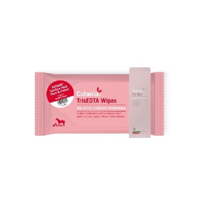 foto del prodotto vetnova cutania zn clean protect pack 30 ml gel cutania tridedta gift wipes