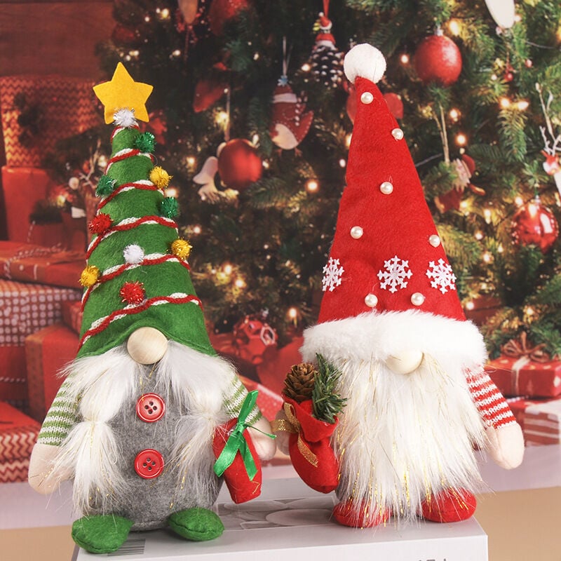 foto del prodotto linjou decorazione natalizia, gnomo natalizio gnomo fatto a mano babbo natale svedese gnomo babbo natale tomte, decorazione natalizia bambola senza