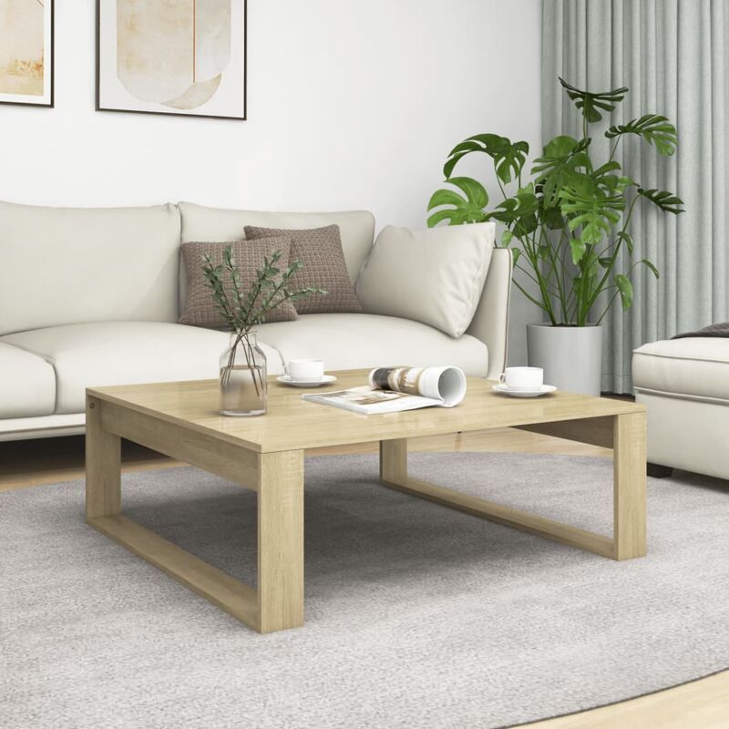 foto del prodotto tavolino basso ,tavolino da salotto ,tavolino da divano rovere sonoma 100x100x35cm truciolato cgt31104 bonnevie
