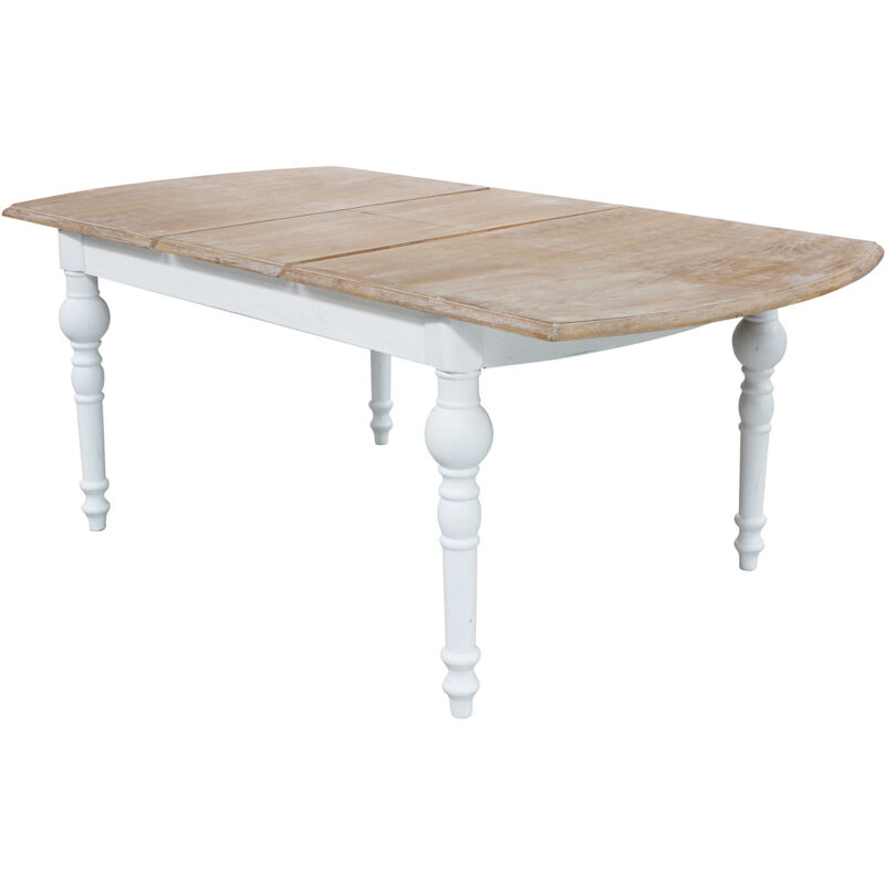 foto del prodotto milani home cross tavolo vintage allungabile in legno con piano stondato