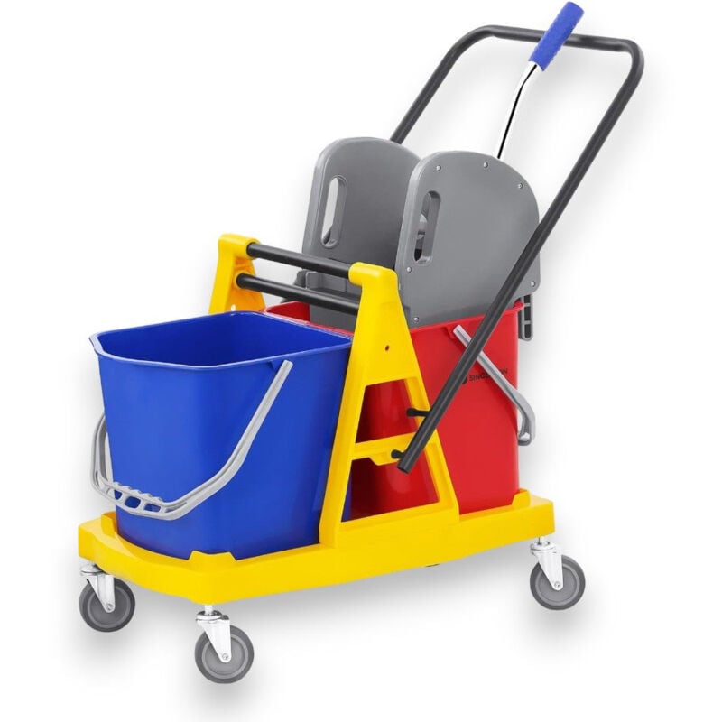 foto del prodotto no brand carrello lavapavimento mocio strizzatore professionale per superfici estese 34 lt 71x43xh95 cm