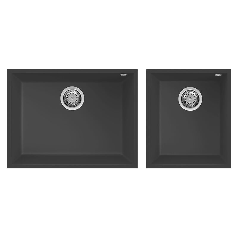 foto del prodotto lavello elleci da incasso quadra 210 sottotop granitek antracite lgq21059bso