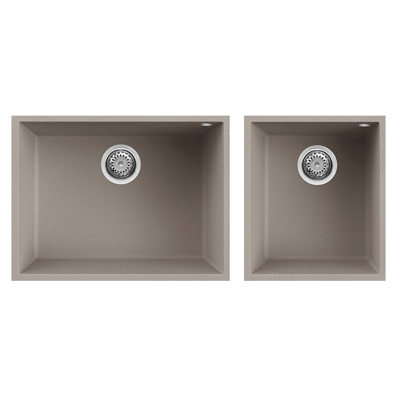 foto del prodotto lavello elleci da incasso quadra 210 sottotop granitek grigio tortora lgq21043bso