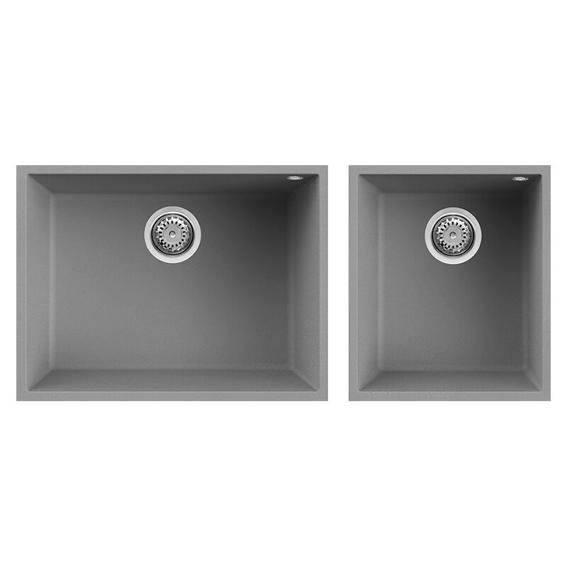 foto del prodotto lavello elleci da incasso quadra 210 sottotop granitek grigio cemento lgq21048bso