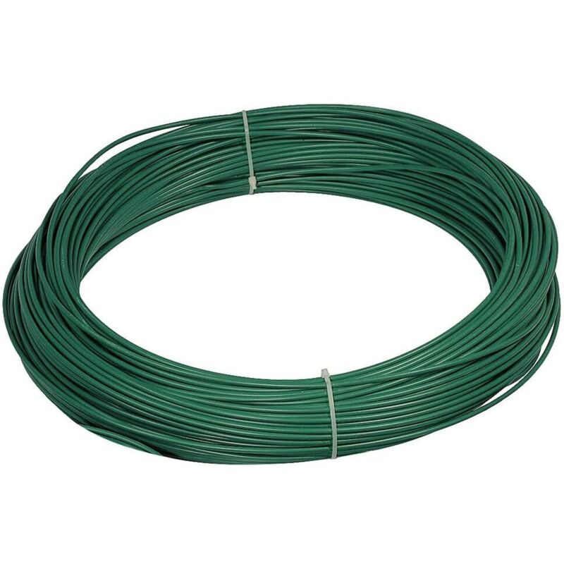 foto del prodotto filo metallico plastificato 100m da 3,3mm verde