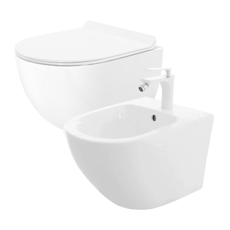 immagine 0 del prodotto set wc vaso bidet carter bianco sospeso