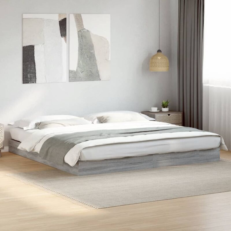 foto del prodotto vidaxl giroletto grigio sonoma 200x200 cm in legno multistrato