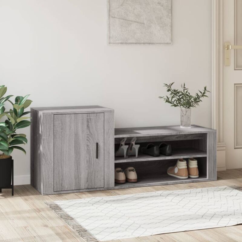 foto del prodotto furniture limited scarpiera grigio sonoma 130x35x54 cm in legno