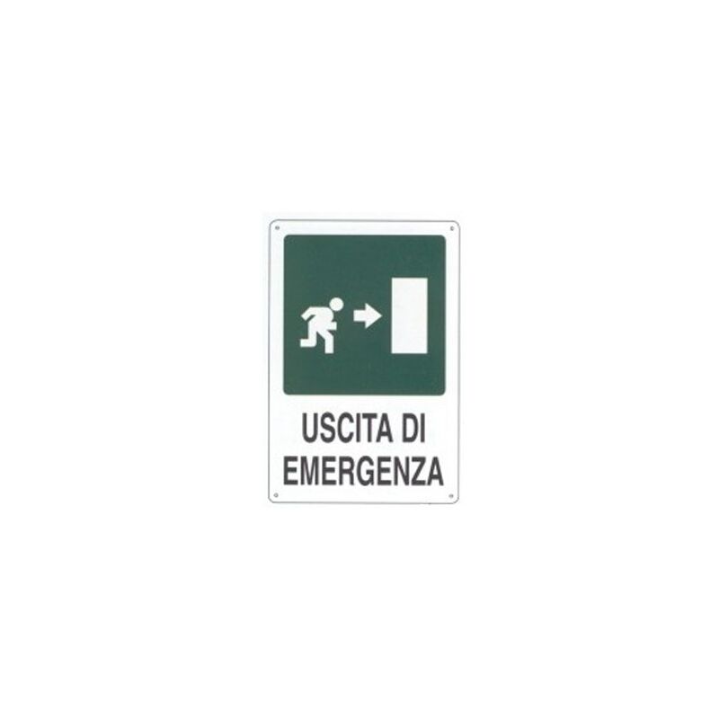 foto del prodotto cartello uscita emergenza dx 30x20