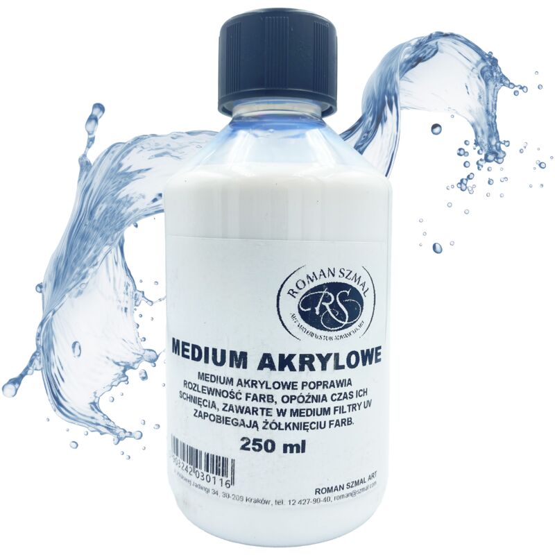 foto del prodotto il mezzo acrilico rallenta l essiccazione delle vernici diluendo roman szmal 250ml