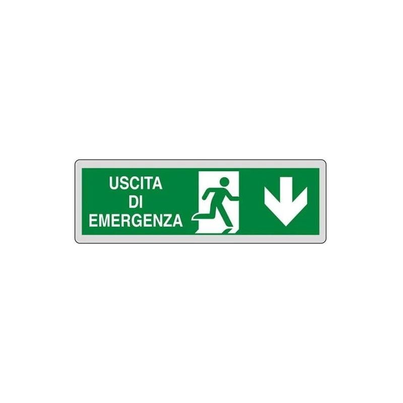 foto del prodotto cartello uscita di emergenza 30x20