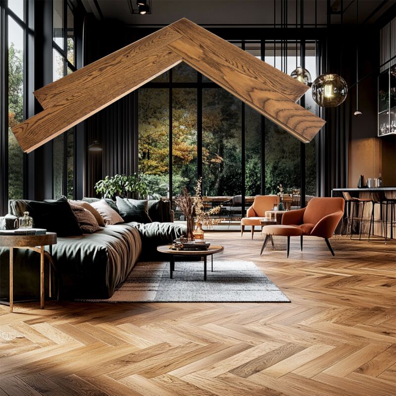 foto del prodotto 31,99mq mega stock lotto da 42mq 37mq spina e 5 a correre per i tagli di parquet rovere spina italiana giza 12x90x500mm 3mm nobile 