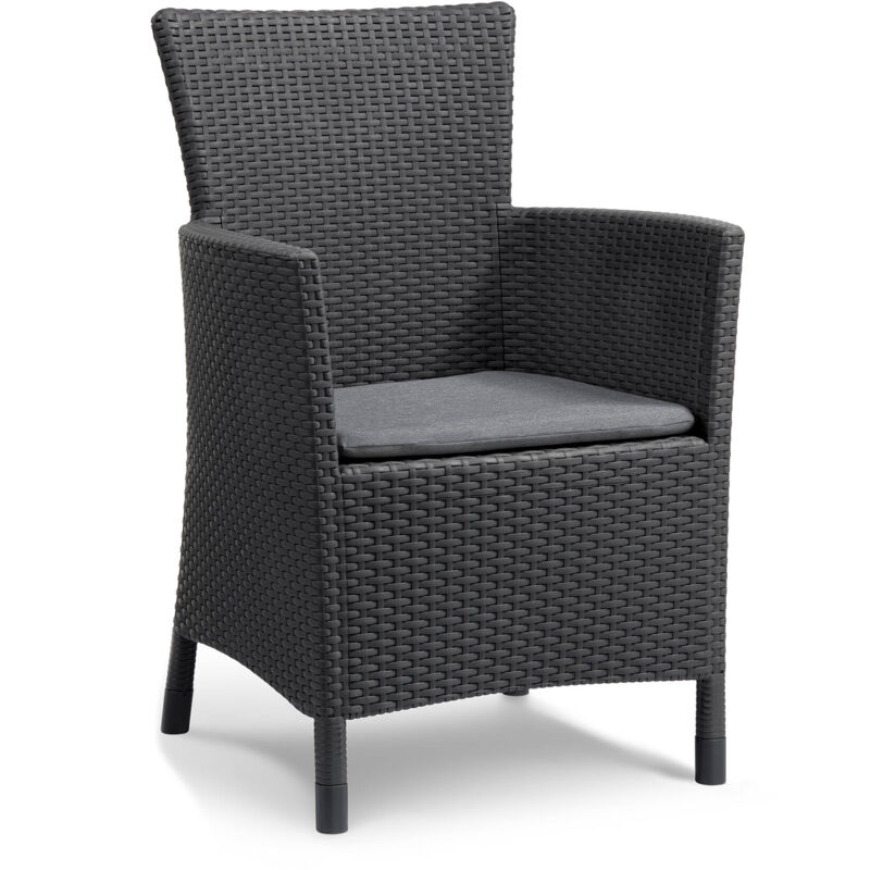 foto del prodotto poltrona da esterno steinbach, poltroncina da giardino, seduta outdoor, poltrona per esterni, 62x60 h89 cm, antracite dmora