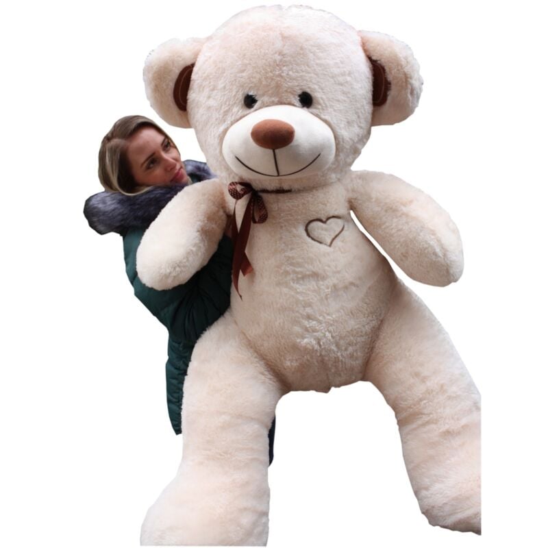 foto del prodotto orsacchiotto gigante gigante morbido peluche 75 x 85 cm beige e marrone