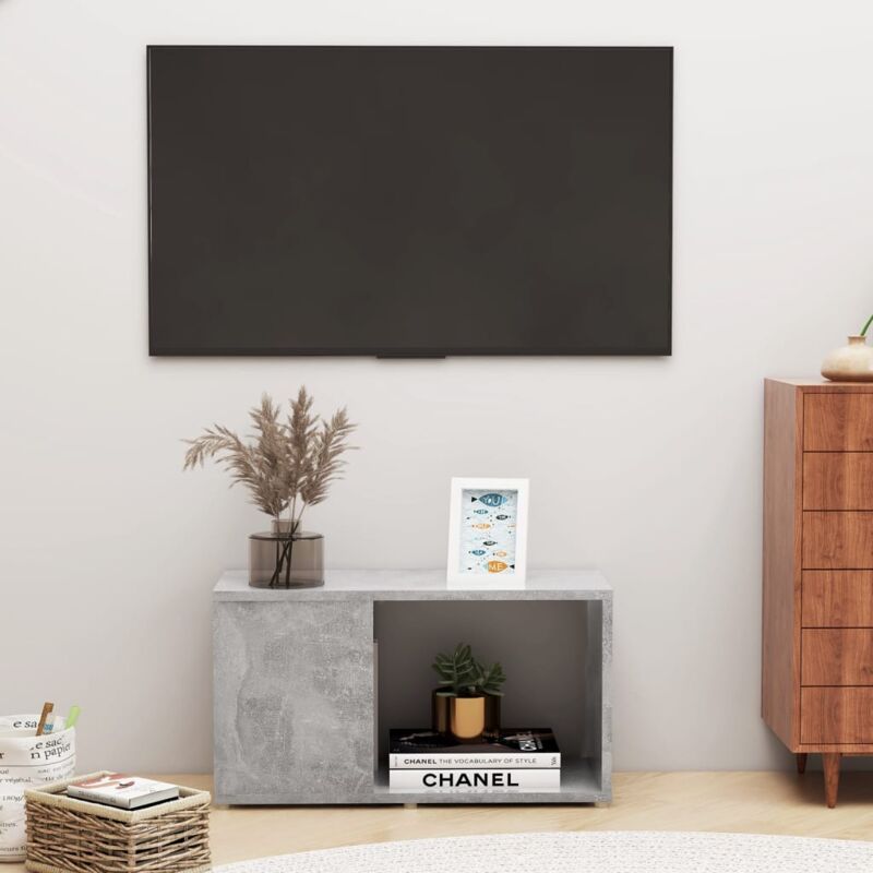 foto del prodotto furniture limited mobile tv grigio cemento 60x24x32 cm in